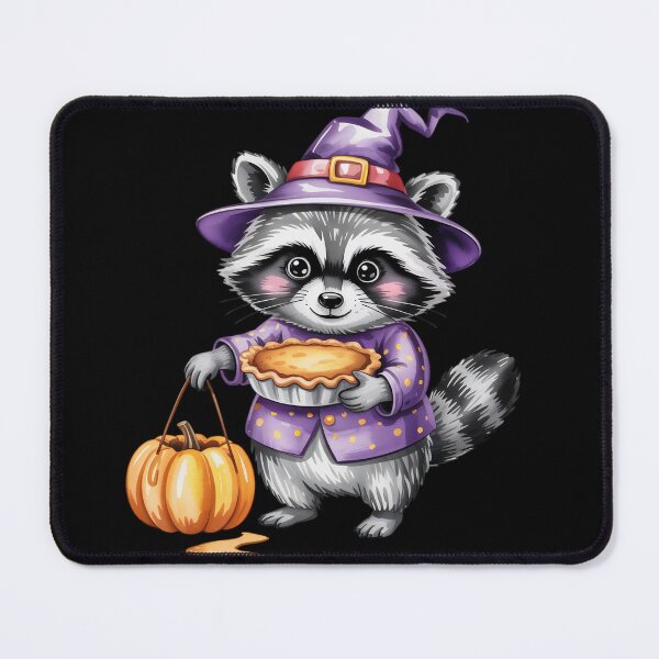 Item preview, cute raccoon holding a pie and a pumpkin basket designed and sold by jkrphoto.