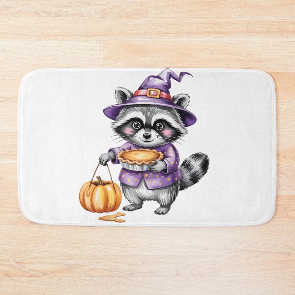 Item preview, cute raccoon holding a pie and a pumpkin basket designed and sold by jkrphoto.
