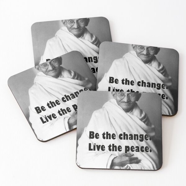 Item preview, Be the Change. Live the Peace: Gandhi – The Architect of Non-Violence designed and sold by VintageManiac.
