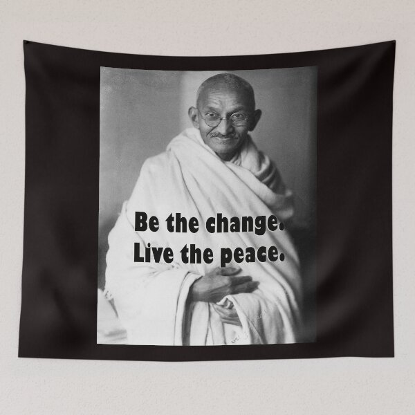 Item preview, Be the Change. Live the Peace: Gandhi – The Architect of Non-Violence designed and sold by VintageManiac.