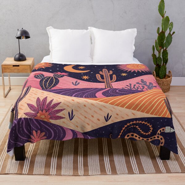 Item preview, Mystic Desert Dreamscape – Celestial Cactus Night designed and sold by Artsprint941.