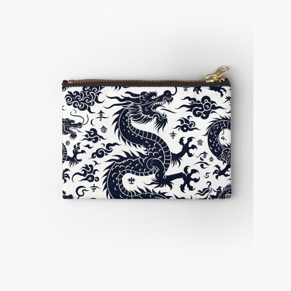 Item preview, Chinese Dragon Black White Pattern designed and sold by Jcat7.