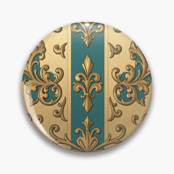 Item preview, Teal & Gold Striped Antiquated Baroque designed and sold by DesignsByPrnces.