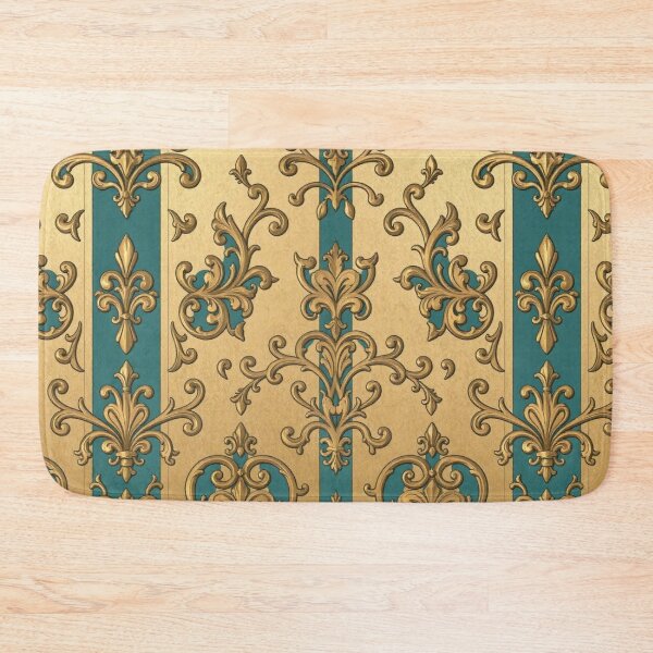 Item preview, Teal & Gold Striped Antiquated Baroque designed and sold by DesignsByPrnces.