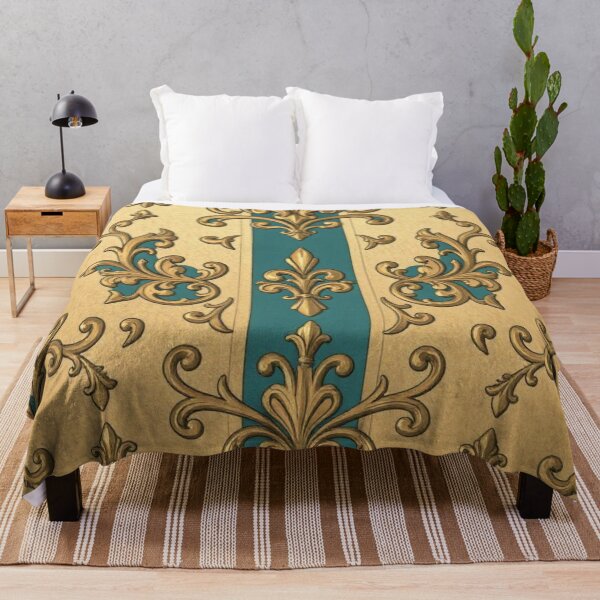 Item preview, Teal & Gold Striped Antiquated Baroque designed and sold by DesignsByPrnces.