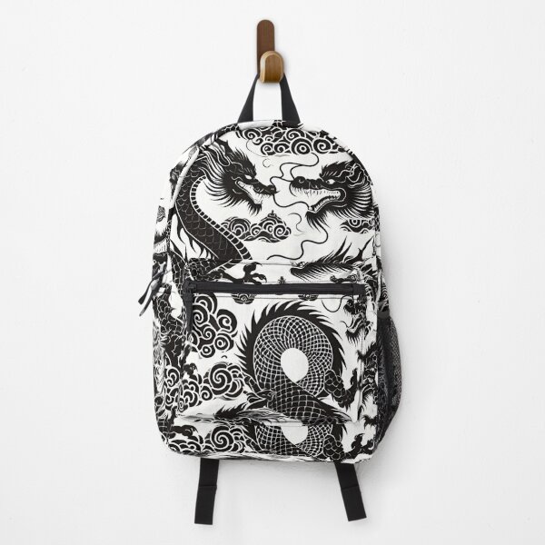 Item preview, Chinese Dragon Black White Pattern designed and sold by Jcat7.
