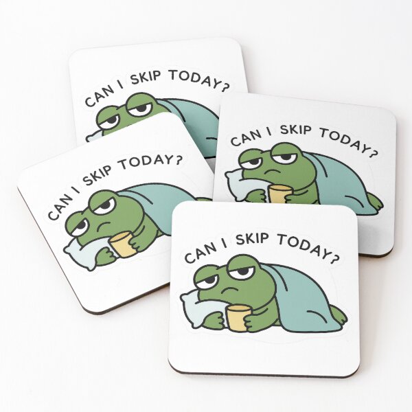 Item preview, Sleepy Frog – Can I Skip Today? Sticker designed and sold by champkppwc.