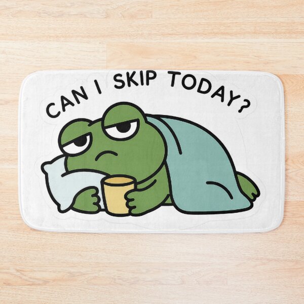 Item preview, Sleepy Frog – Can I Skip Today? Sticker designed and sold by champkppwc.