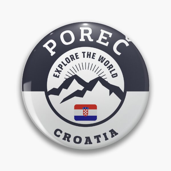 Item preview, Poreč Croatia Black and White Crest designed and sold by World Designs.