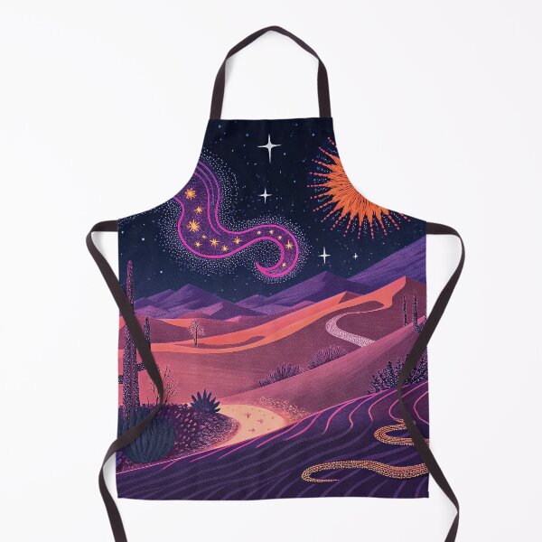 Item preview, Psychedelic Desert Nights – Cosmic Cactus & Star Snake Landscape designed and sold by Artsprint941.