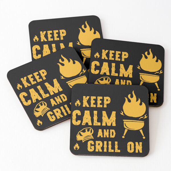 Item preview, Keep Calm and Grill On - Classic BBQ Grilling T-Shirt designed and sold by spaceopy.