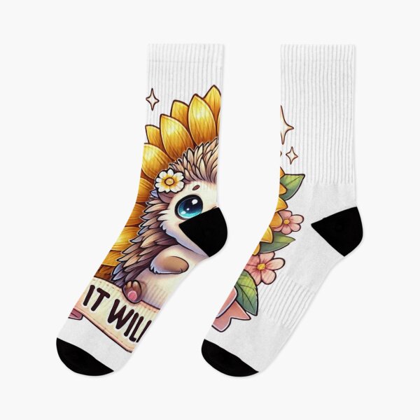 Item preview, It Will Be OK – Motivational Quote with Kawaii Hedgehog designed and sold by RowenaHicks.