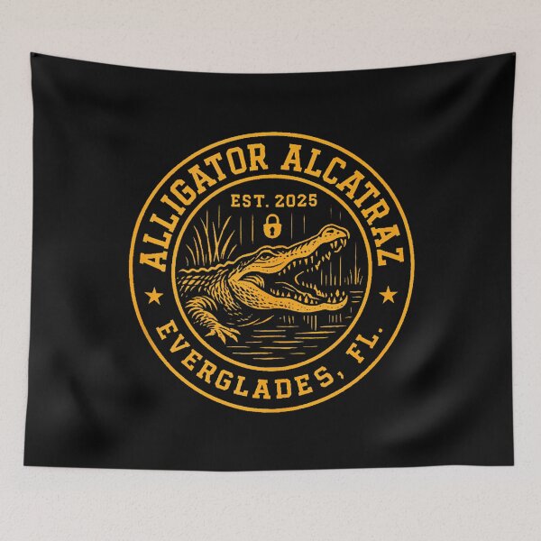 Aperçu de l'œuvre Parodie de l'alligator d'Alcatraz | Everglades de Floride créée et vendue par SteveAllentc.