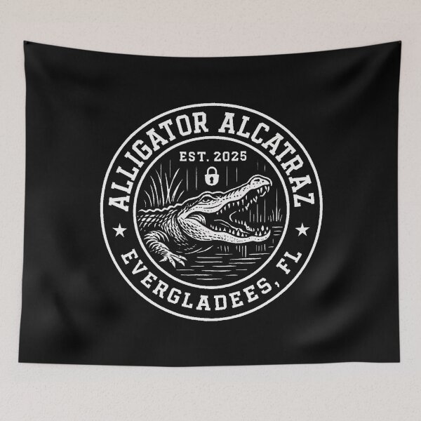 Aperçu de l'œuvre Parodie de l'alligator d'Alcatraz | Everglades de Floride créée et vendue par SteveAllentc.