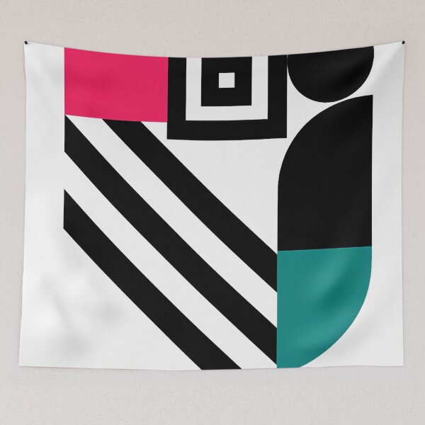 Item preview, Magenta & Teal Geometry Minimal Structured Abstract tshirt designed and sold by BambaKchula.