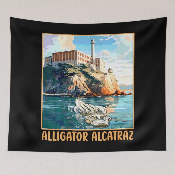 Aperçu de l'œuvre Parodie de l'alligator d'Alcatraz | Everglades de Floride créée et vendue par SteveAllentc.