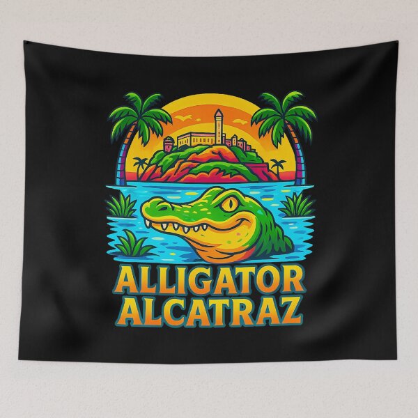 Aperçu de l'œuvre Parodie de l'alligator d'Alcatraz | Everglades de Floride créée et vendue par SteveAllentc.
