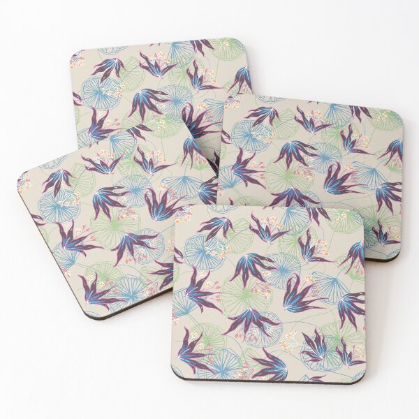 Item preview, Lively Leaves in Teal and Purple designed and sold by lottibrown.