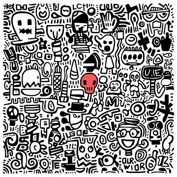 Vorschaubild zum Design Crimson Doodle Skull von PixelsLuxe