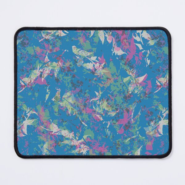 Item preview, Textural Blue and Pink Leaf Pattern designed and sold by lottibrown.