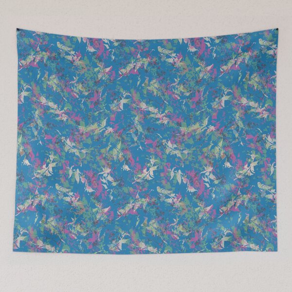 Item preview, Textural Blue and Pink Leaf Pattern designed and sold by lottibrown.