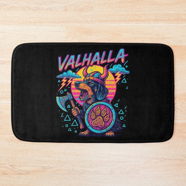Item preview,  Dachshund Dog Valhalla Norse Retro Vaporwave designed and sold by TomFrontierArt.