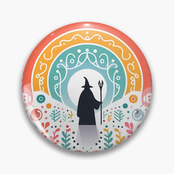 Item preview, Peaceful Winter Wizard Rainbow - Scandinavian Folk Art by heidiannemorris © designed and sold by FOLK ART FUSION by heidiannemorris.