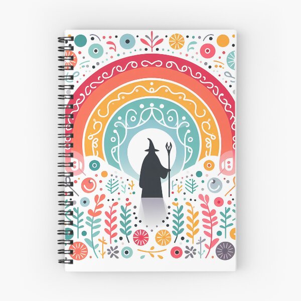 Item preview, Peaceful Winter Wizard Rainbow - Scandinavian Folk Art by heidiannemorris © designed and sold by FOLK ART FUSION.