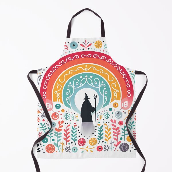 Item preview, Peaceful Winter Wizard Rainbow - Scandinavian Folk Art by heidiannemorris © designed and sold by FOLK ART FUSION.