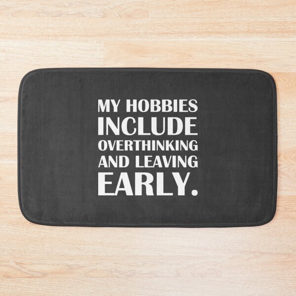 Item preview, My Hobbies Include Overthinking and Leaving Early. / Introvert Joke Funny T-Shirt Label designed and sold by introvertvibes.