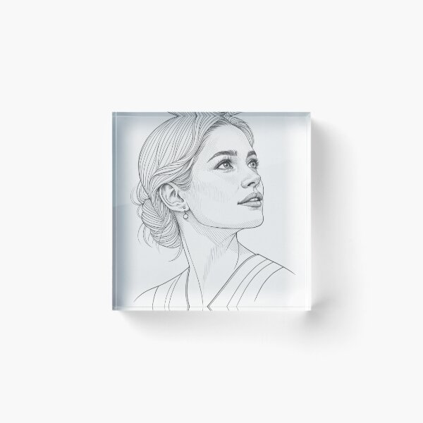 Item preview, Shirin David – Minimalist Line Art Portrait designed and sold by Har-vee.