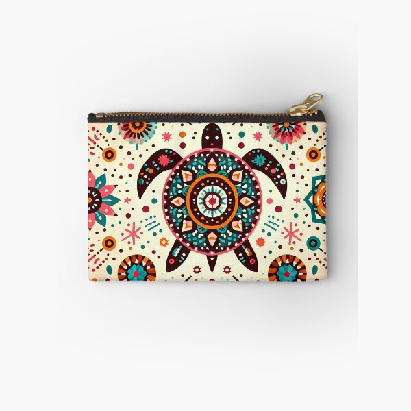 Item preview, Vibrant Summer Turtle - Scandinavian Folk Art by heidiannemorris © designed and sold by FOLK ART FUSION.