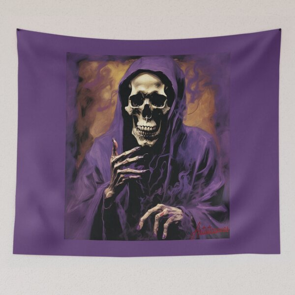 Item preview, "Ethereal Skeleton: Enigmatic Cloaked Figure" designed and sold by Artisticanvas.