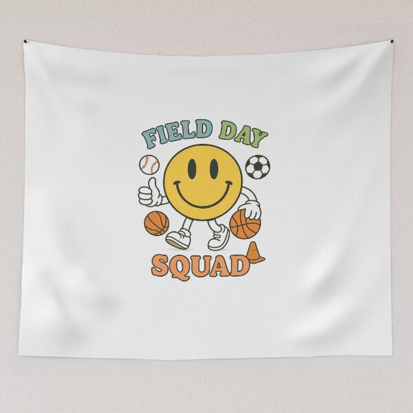 Item preview, Field Day Squad – Cute Smiley Sports Tee designed and sold by BambaKchula.