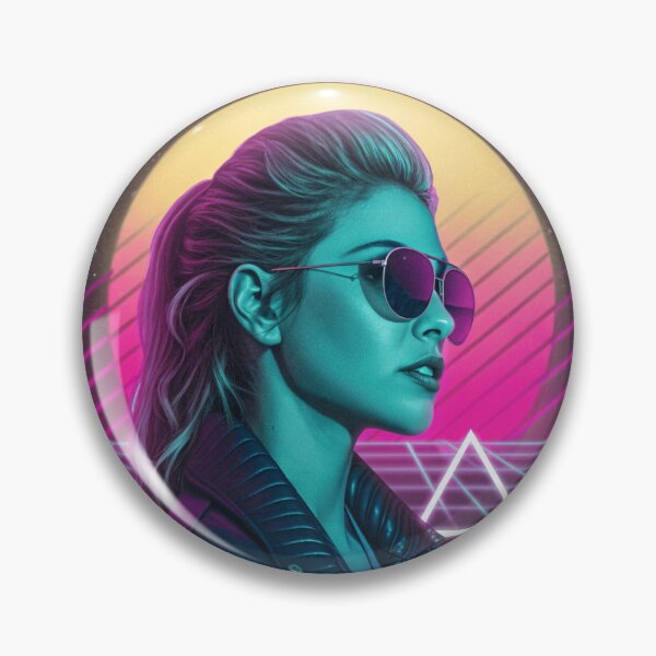 Item preview, Shirin David – Vaporwave Neon Retro Portrait designed and sold by Har-vee.