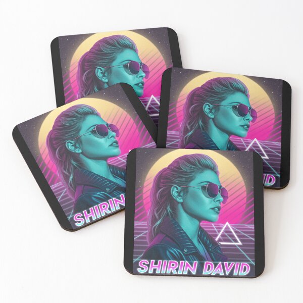 Item preview, Shirin David – Vaporwave Neon Retro Portrait designed and sold by Har-vee.