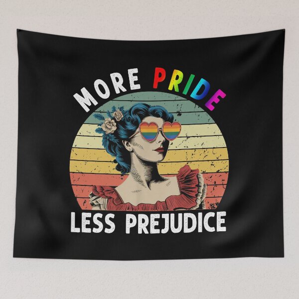 Item preview, More Pride, Less Prejudice – Retro Pride Portrait designed and sold by JayceTucker89.