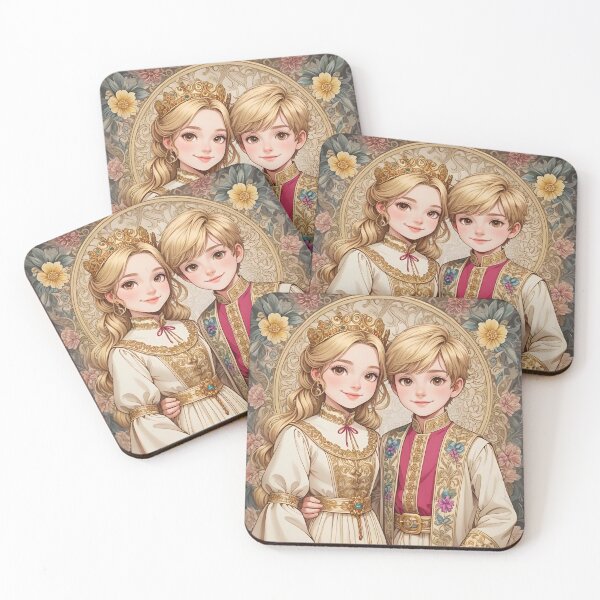 Item preview, Cute, Smiling Kids in Luxurious Attire designed and sold by Pim-Crystal.