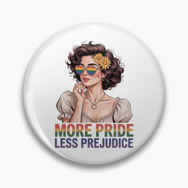 Item preview, More Pride, Less Prejudice – Floral Retro LGBTQ+ Empowerment Art designed and sold by JayceTucker89.
