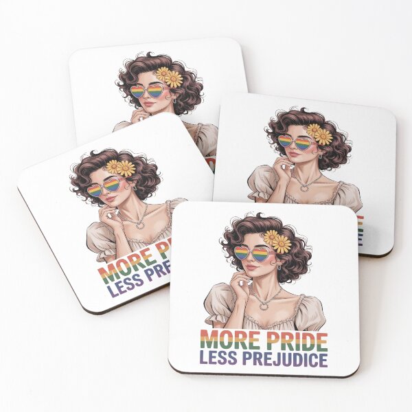 Item preview, More Pride, Less Prejudice – Floral Retro LGBTQ+ Empowerment Art designed and sold by JayceTucker89.