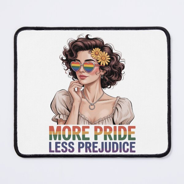 Item preview, More Pride, Less Prejudice – Floral Retro LGBTQ+ Empowerment Art designed and sold by JayceTucker89.