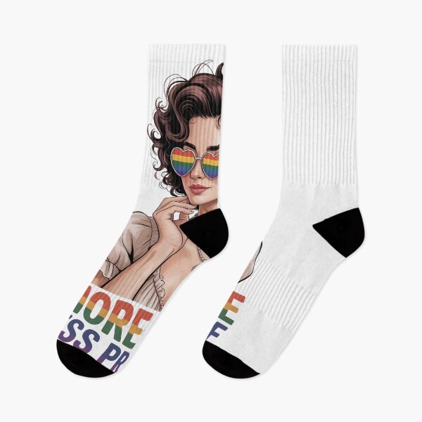 Item preview, More Pride, Less Prejudice – Floral Retro LGBTQ+ Empowerment Art designed and sold by JayceTucker89.