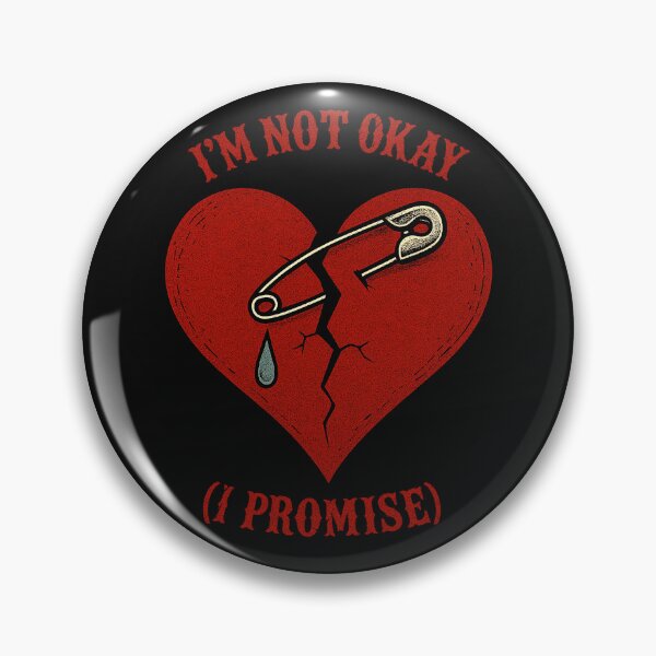 Item preview, I’m Not Okay (I Promise) – Broken Heart Punk Emo Art designed and sold by Abidel.