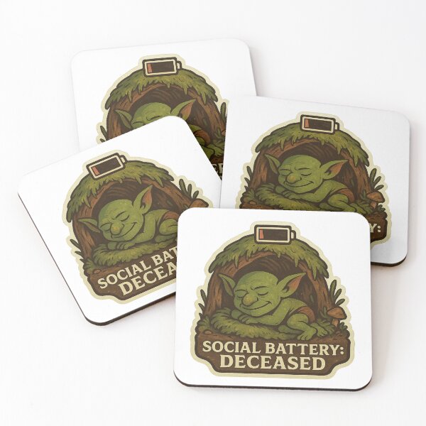 Item preview, Cozy Forest Goblin - "Social Battery: Deceased" designed and sold by gorff.
