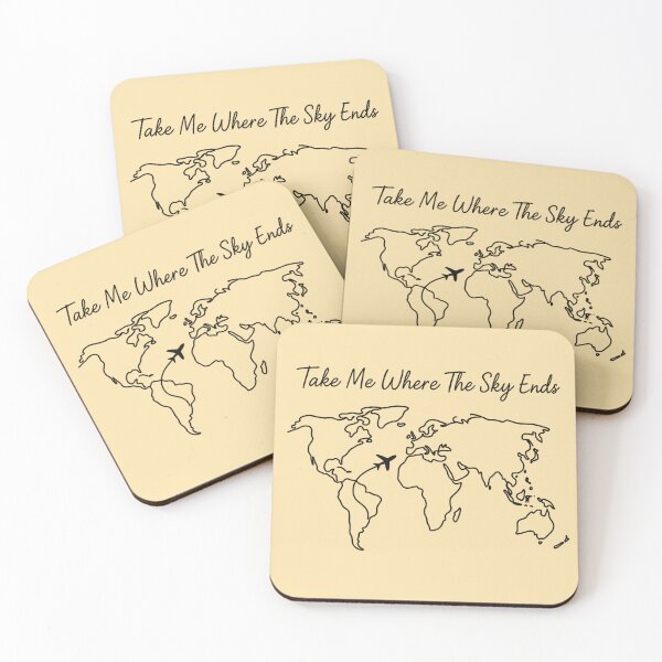 Item preview, Take Me Where The Sky Ends – Minimalist Travel Map designed and sold by Broken Minimalister.