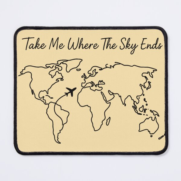 Item preview, Take Me Where The Sky Ends – Minimalist Travel Map designed and sold by Broken Minimalister.