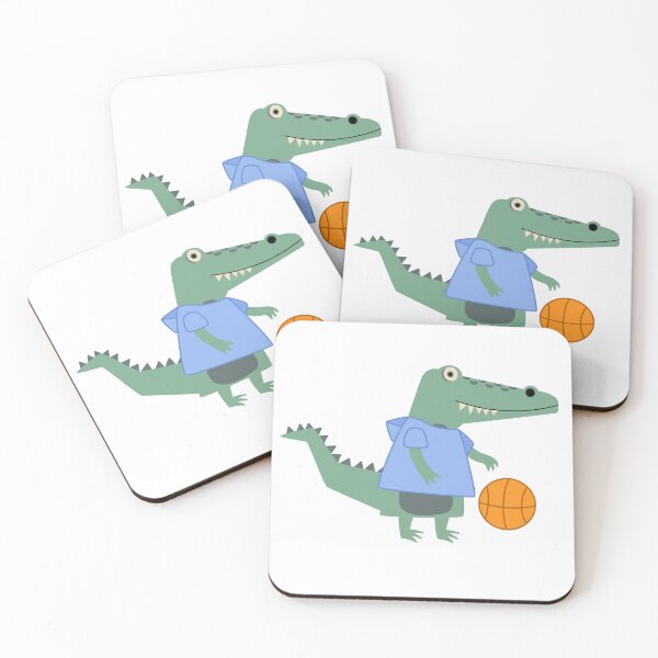 Item preview, Flat Design Illustration with Crocodile Playing Basketball designed and sold by AlginaPugachova.