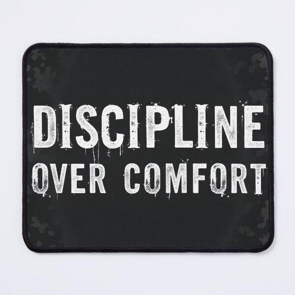 Item preview, Discipline Over Comfort – Military-inspired motivational design designed and sold by ARIKEN.