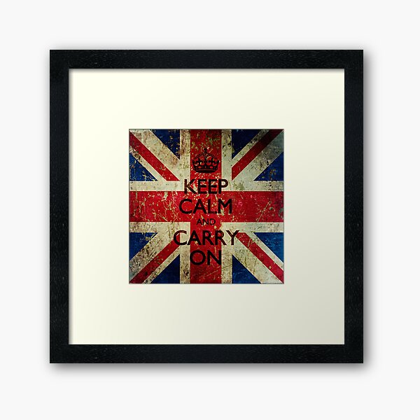 Item preview, Square Grunge Keep Calm and Carry On Union Jack designed and sold by itsjensworld.