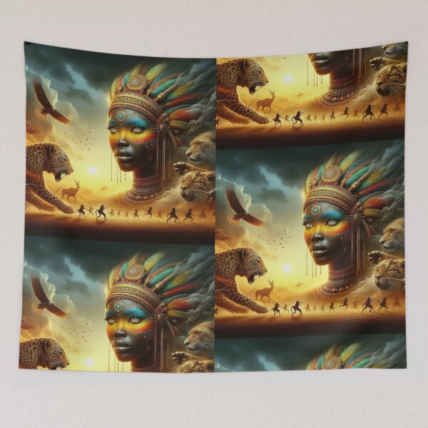 Item preview, African Mythical  Creatures Fusion  designed and sold by PrintAfricanArt.